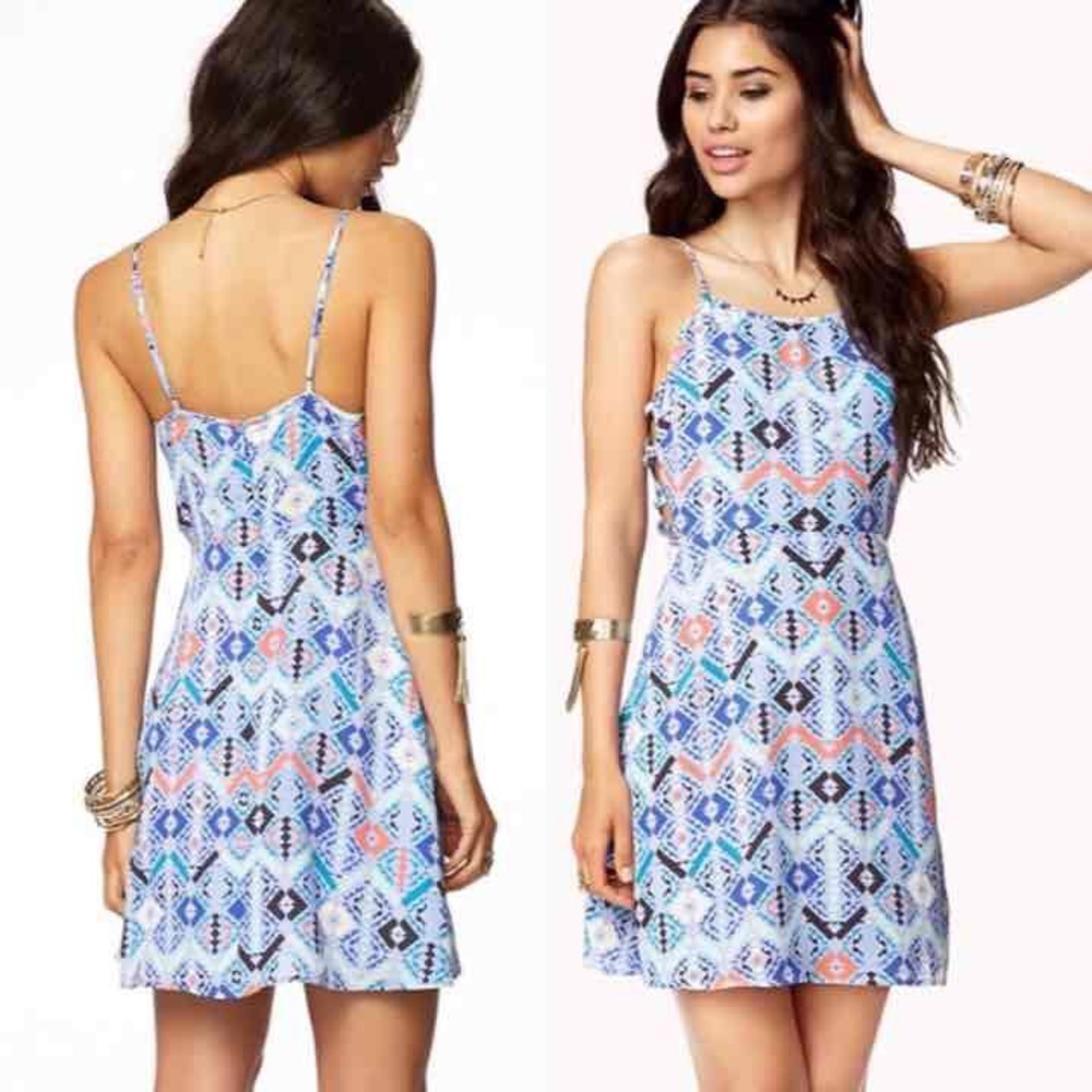 NWOT F21 Tribal print cutout dress